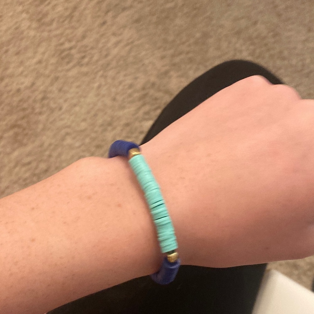 Blue and Teal Beaded Bracelet
